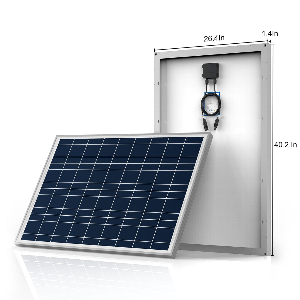 ACOPOWER 600W 12V  Poly Solar RV Kits, 50A MPPT Charge Controller (6x100W 50A) - Outage Proof
