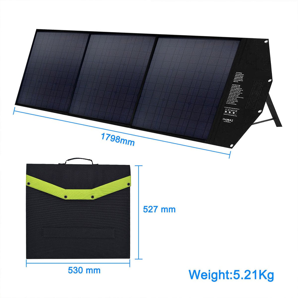 ACOPower 120W Foldable Solar Panel - Compatible w/ Multiple Kinds of Power Stations - Outage Proof