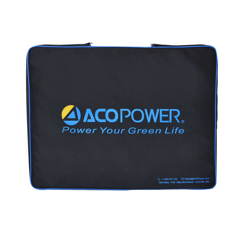 ACOPOWER 120W Light Weight Foldable Solar Panel Kit, Waterproof ProteusX 20A LCD Charge Controller - acopower