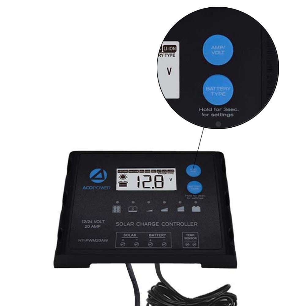 ACOPOEWR 120W Foldable Solar Suitecase with ProteusX 20A Waterproof Charge Controller - acopower
