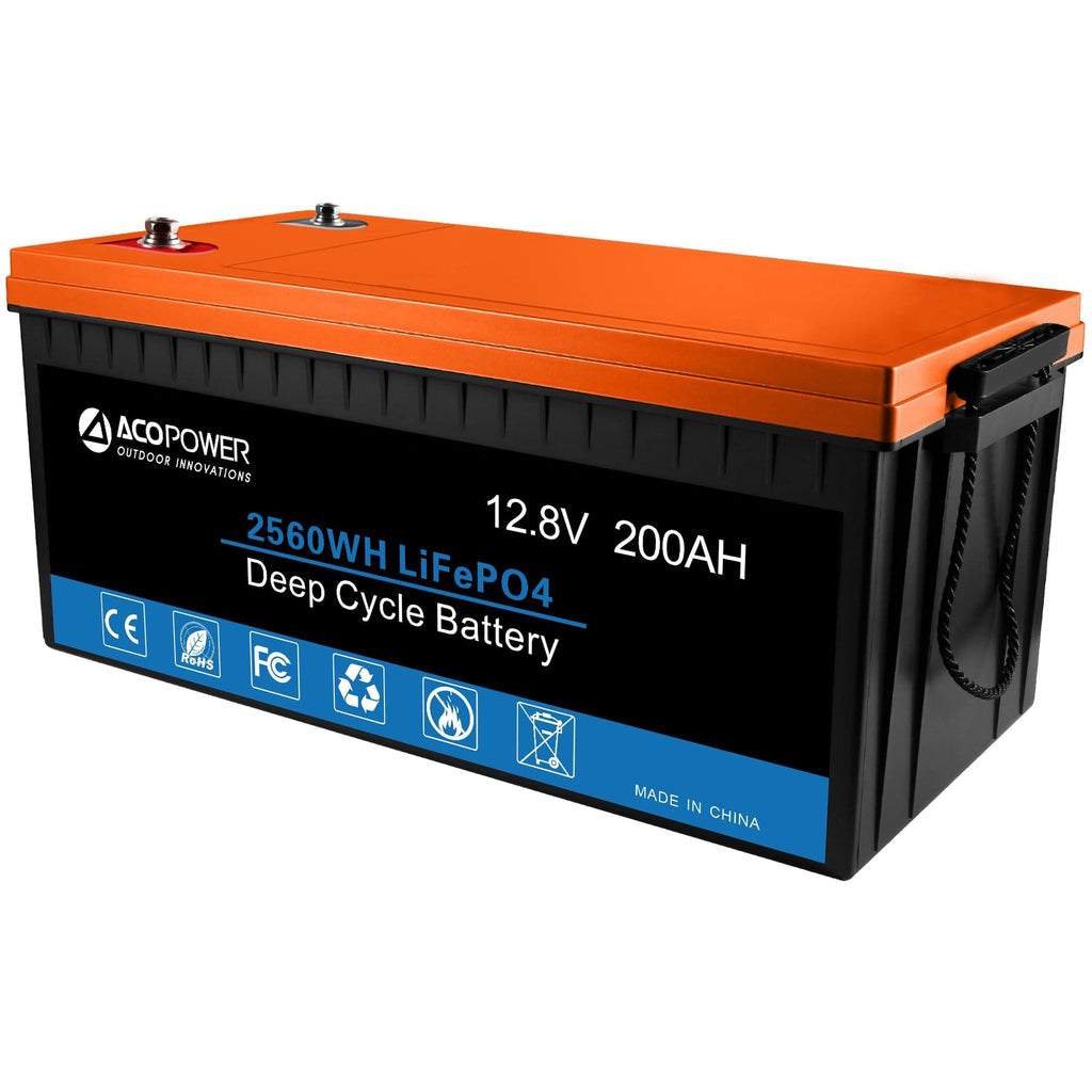 ACOPower 12V 200Ah LiFePO4 Deep Cycle Lithium Battery - Outage Proof
