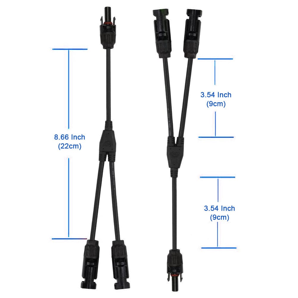ACOPWER 1 Pair Solar Panel PV T/Y Connectors - Outage Proof
