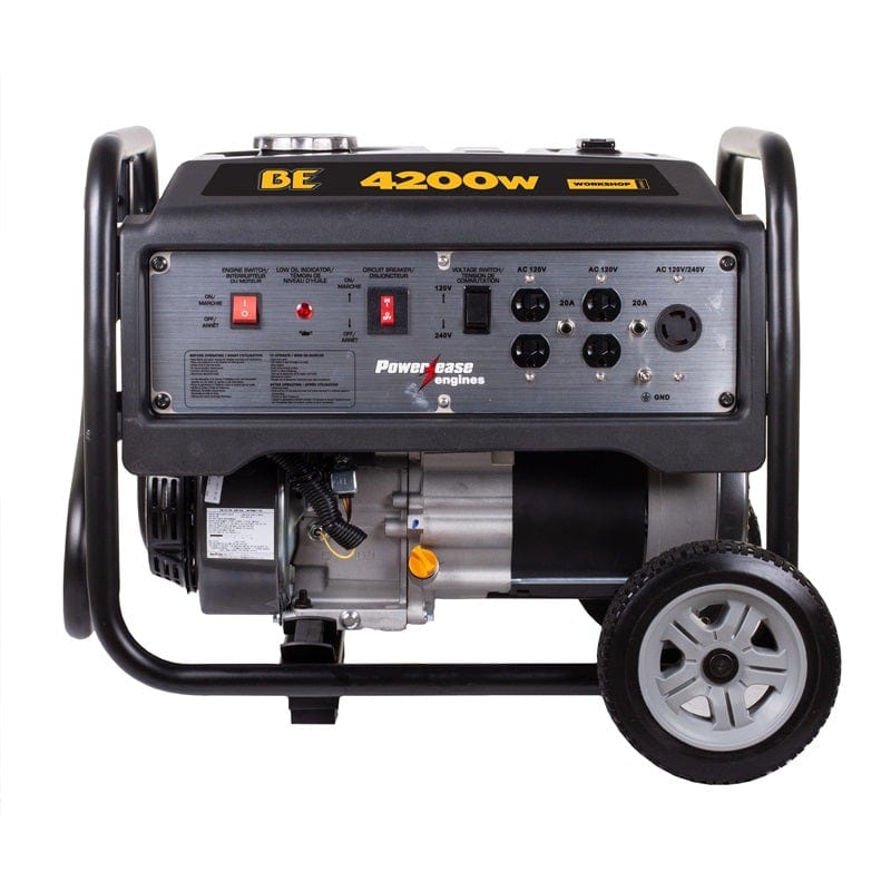 BE 4200 Watt Durable Powder Coated Steele Portable Generator, Recoil Start BE4200PS - Outage Proof
