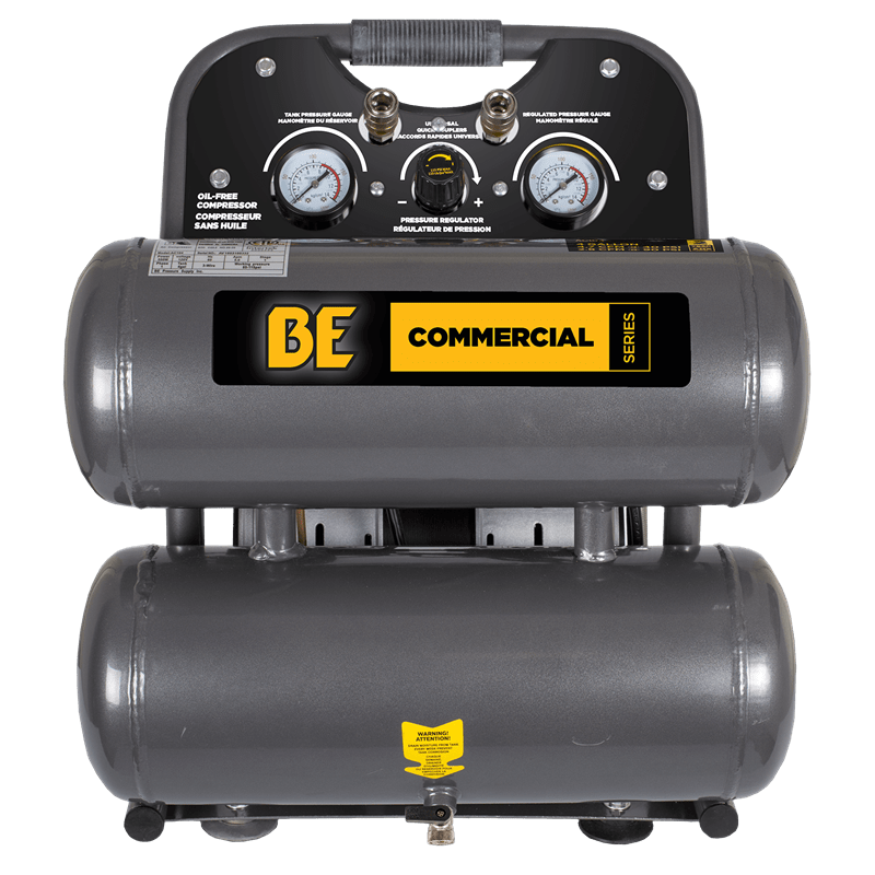 BE 2.8 Cfm @ 90 Psi - 4 Gallon Ultra Quiet Highly Portable Electric Air Compressor AC104 - Outage Proof