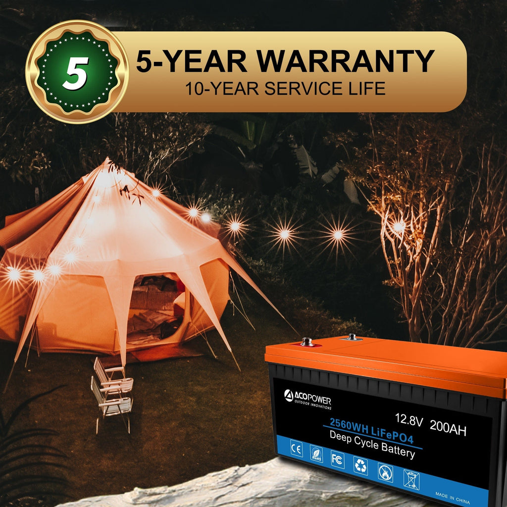 ACOPower 12V 200Ah LiFePO4 Deep Cycle Lithium Battery - Outage Proof