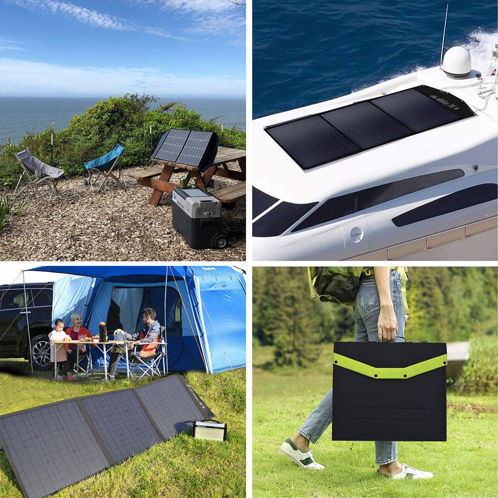 ACOPower 120W Foldable Solar Panel - Compatible w/ Multiple Kinds of Power Stations - Outage Proof
