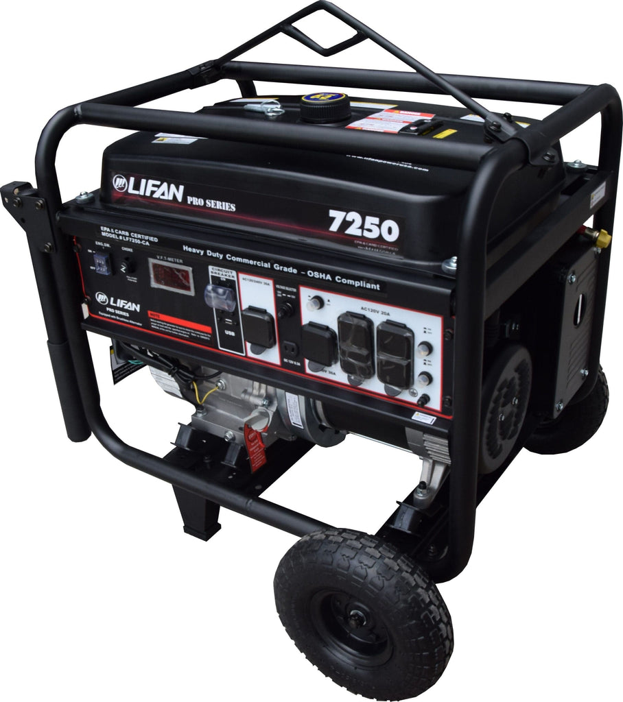 Lifan Power USA LF7250, 6500 Watts, Portable Generator - Outage Proof