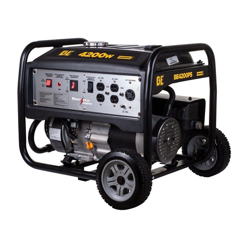 BE 4200 Watt Durable Powder Coated Steele Portable Generator, Recoil Start BE4200PS - Outage Proof