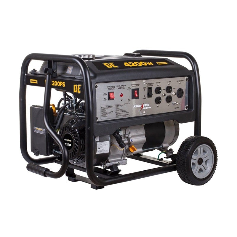 BE 4200 Watt Durable Powder Coated Steele Portable Generator, Recoil Start BE4200PS - Outage Proof