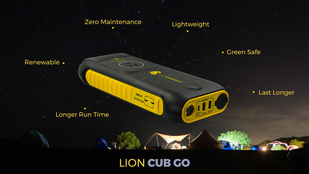 Lion Energy Lion Cub GO Handheld Portable Solar Generator 50170121 - Outage Proof