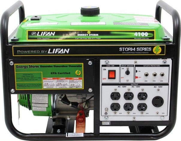 Lifan Power Energy Storm Series Recoil Start Generator ES4100 - Outage Proof