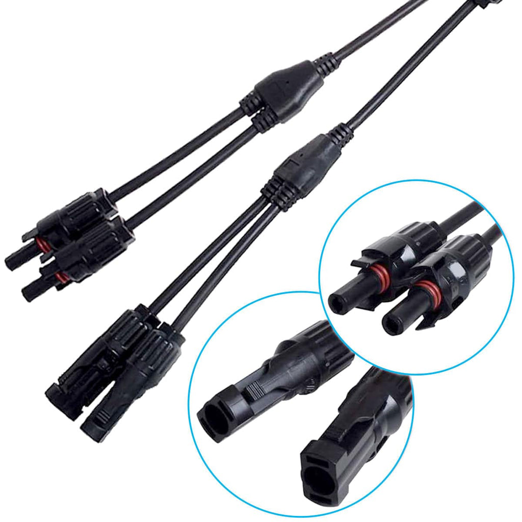 ACOPWER 1 Pair Solar Panel PV T/Y Connectors - Outage Proof