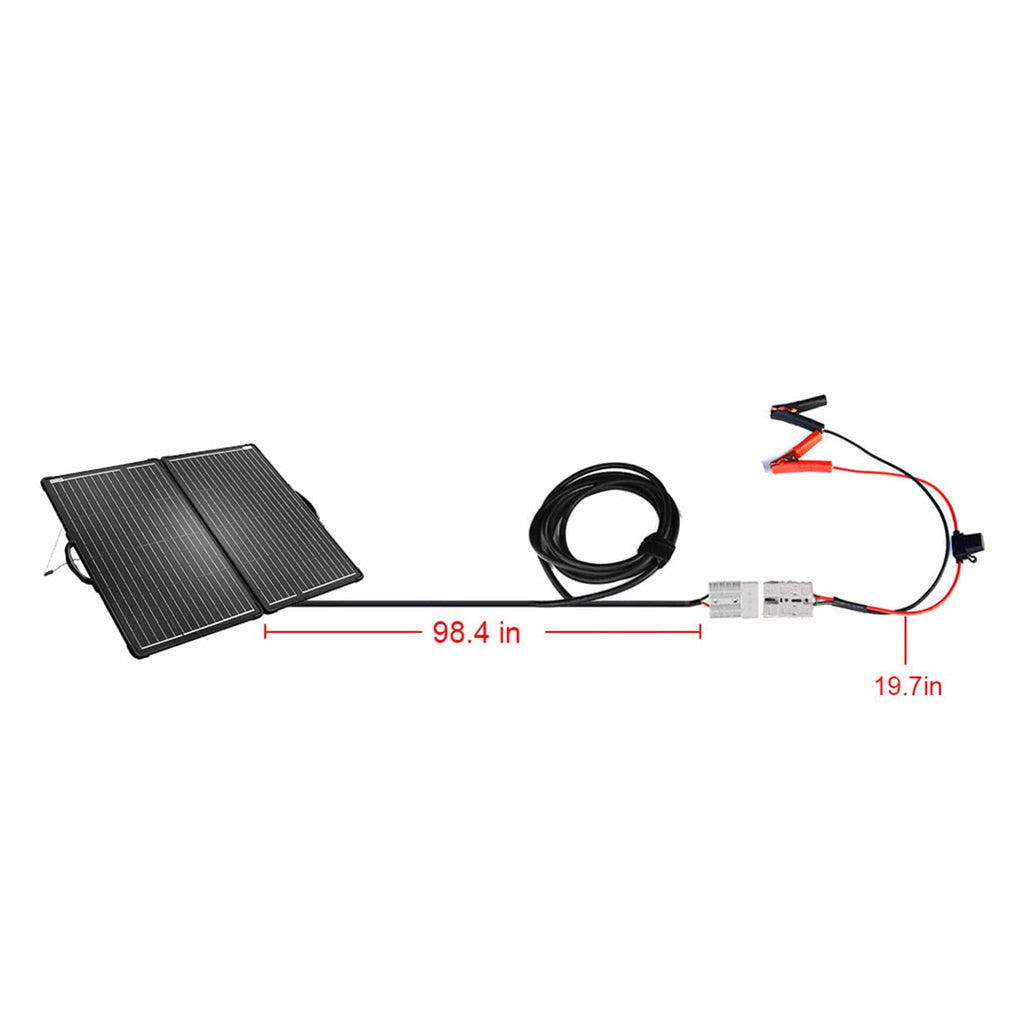 ACOPower PLK 200W Portable Solar Panel Kit, Lightweight 2x100W Briefcase with 20A Charge Controller(Compact Design) - Outage Proof