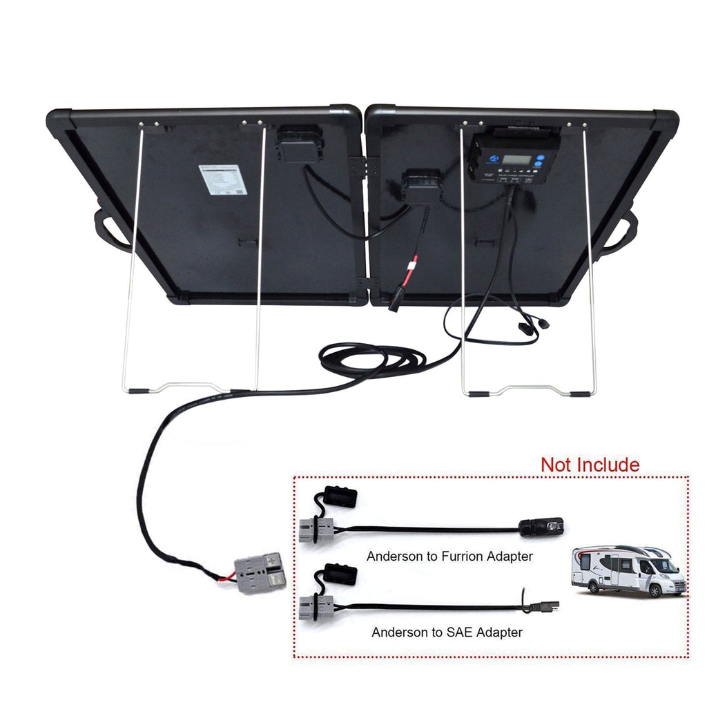 ACOPower PLK 200W Portable Solar Panel Kit, Lightweight 2x100W Briefcase with 20A Charge Controller(Compact Design) - Outage Proof