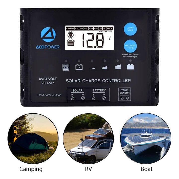 ACOPower LTK 120W Foldable Solar Panel Kit With Included ProteusX 20A Charge Controller - Outage Proof