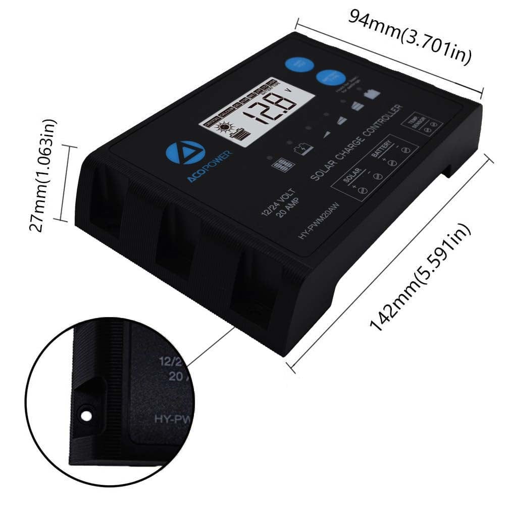 ACOPower LTK 120W Foldable Solar Panel Kit With Included ProteusX 20A Charge Controller - Outage Proof