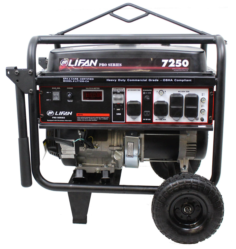 Lifan Power USA LF7250, 6500 Watts, Portable Generator - Outage Proof