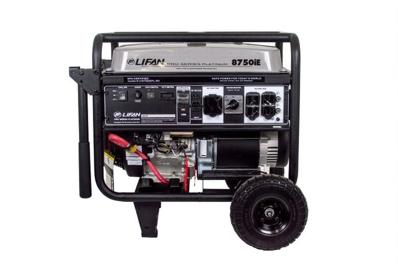 Lifan Platinum Series Portable Generator Fuel Tank Capacity 7.5 Gal LF8750iEPL-RV (CA) - Outage Proof