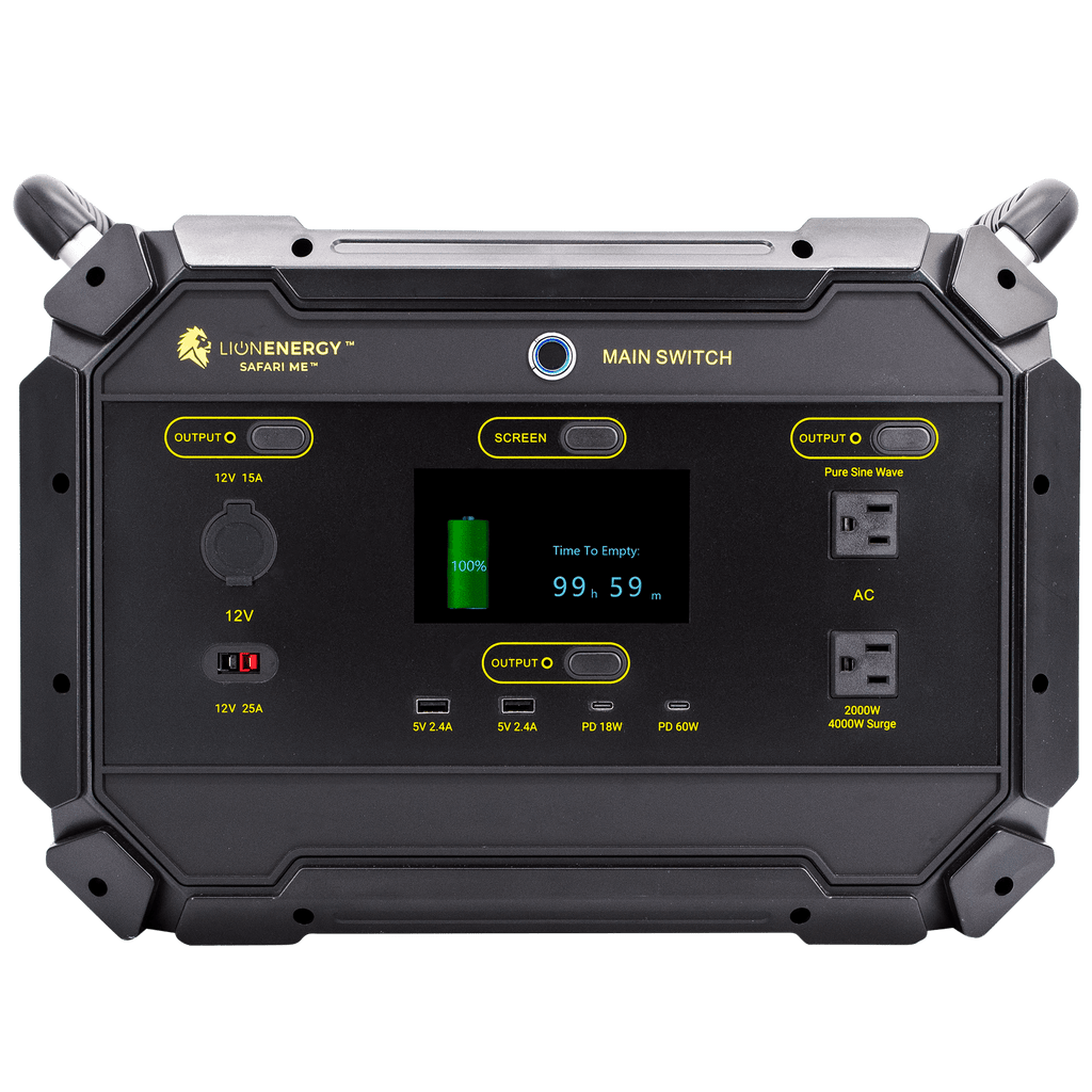 Lion Energy Safari ME Powerful Portable Solar Generator 50170125 - Outage Proof