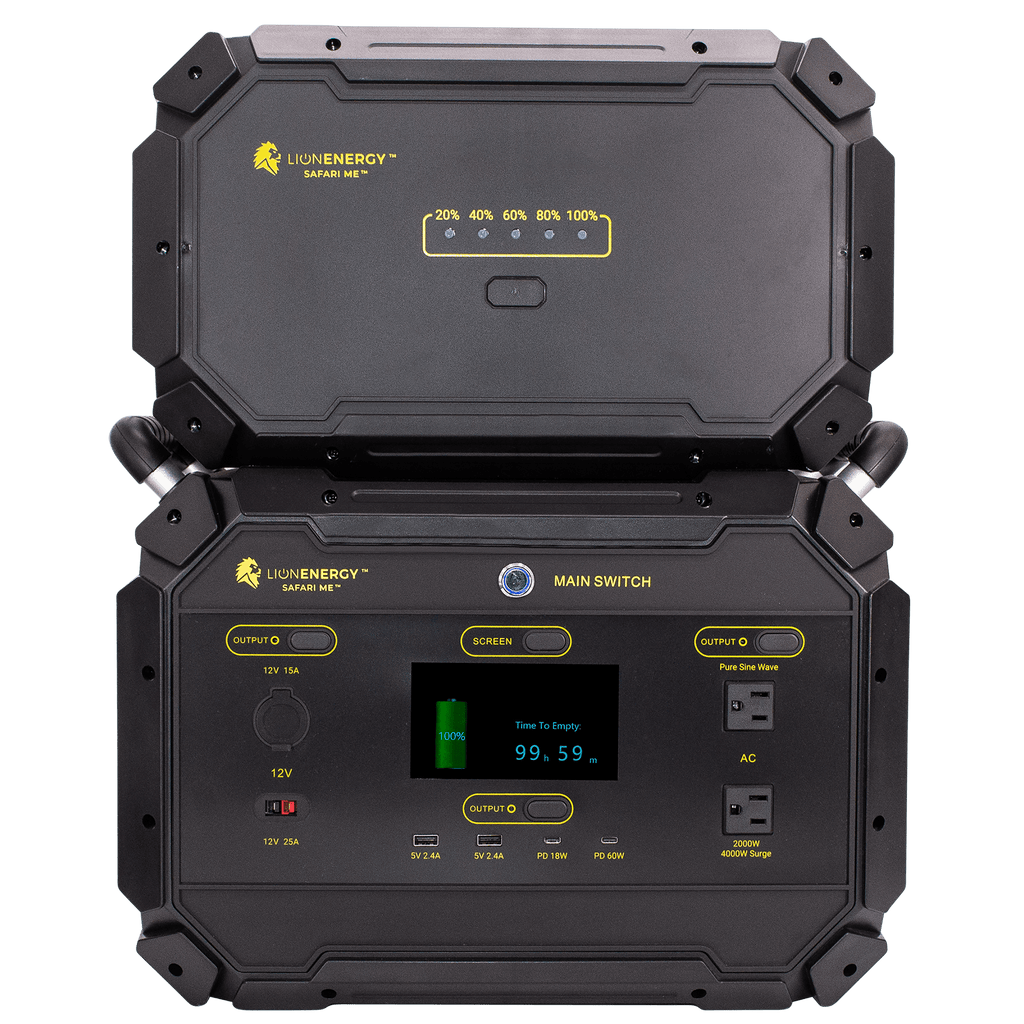 Lion Energy Safari ME Powerful Portable Solar Generator 50170125 - Outage Proof