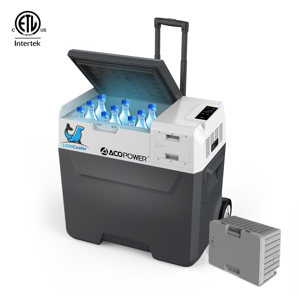 ACOPower LionCooler X40A Combo, Portable Fridge Freezer Cooler (42 Quart Capacity) & Extra Backup 173Wh Battery - Outage Proof