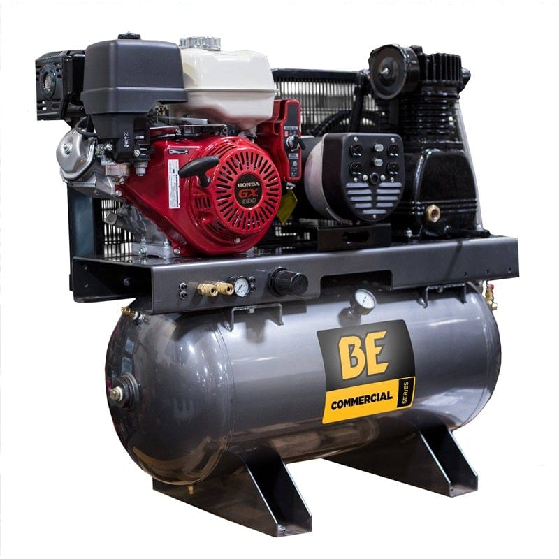 BE 2 in 1 Powder Coated Steel 30 Gal Tank Compressor/Generator AC1330HEBG2S - Outage Proof